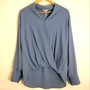 Pleione Faux Wrap Blouse